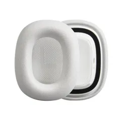 イヤークッション AirPods Max交換用 [Quarice] ヘッドフォン用イヤパッド 交換用イヤークッション 快適使い心地(ホワイト)
