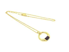 ■美品■ LANCEL ランセル ネックレス ペンダント アクセサリー レディース ゴールド系×クリアパープル系 DK3450のサムネイル