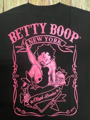57.Betty  Boop/ベティーブープ/プリント/ビッグTシャツ/ブラックxピンク/3Lサイズ/訳あり/新品未使用
