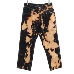 XLARGE エクストララージ 総柄 ペインターパンツ w32 ブラック系 メンズ 古着