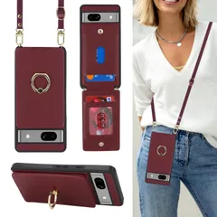 スマホ 7a 携帯 用 7a ケース ケース ショルダー クロスボディ肩掛け Pixel 首かけ 斜めがけ Pixel ショルダー ケース 手帳型 背面ポケット付き【上下開】Pixel 対応 7a手帳型ケース【RFID機能】Pixel 7aスマホケースショルダ