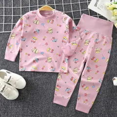 ☆ ピンク×キツネ ☆ 120cm ☆ パジャマ キッズ lypj11108 パジャマ キッズ 長袖 上下セット ロングパンツ パンツ ズボン 長ズボン ルームウェア 部屋着 寝巻き 寝間着 子供パジャマ セットアップ 上下 セット 子供服 子ども服 こども服