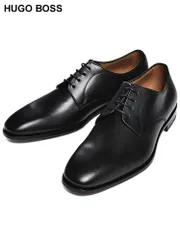 HUGO BOSS (ヒューゴボス) レザー レースアップ ビジネスシューズ (ブラック)のサムネイル