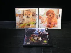 [nintendogs＋cats 柴＆Newフレンズ, トイ・プードル＆Newフレンズ], モンスターハンター 4 3DS ソフト 3点まとめて mGG038 ● ★