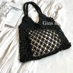 アミバッグ メッシュバッグ　マクラメ編み　メッシュ　手提げバッグ　肩掛けバッグ　ハンドバッグ　ハンドメイド風　サマーバッグ　夏　リゾート　ビーチバッグ　海水浴　ショルダー　軽い　オシャレ　大人　デイバッグ　収納　使いやすい　小物　薄型　トラベル　無地可愛い