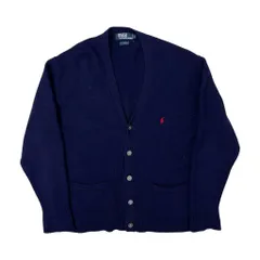 POLO RALPH LAUREN ポロ ラルフローレン ラムウール ニットカーディガン L/ネイビー