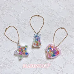 ピンク ポップ キラキラストラップ／ハート(NO.161)