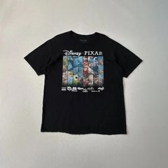 ディズニー　ピクサー　アニメ　映画　プリントTシャツ　Disney Pixar anime Movie print t-shirt black XLsize