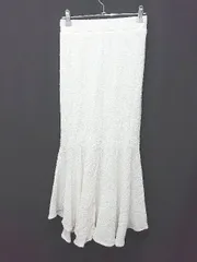 ◇ ⊂ ems excite エムズエキサイト ロング丈 マーメイド スカート サイズF ホワイト レディース E  【1503040004490】