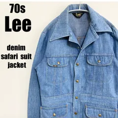 70s Lee リー デニムジャケット サファリスーツジャケット ヒッピー ...