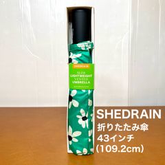 미사용 SHEDRAIN 쉐드 레인 초경량 접이식 우산 43 인치 슈퍼 슬림 컴팩트 우산 UPF 50+ 윌마 하루우 겸용 우산 양산 UV 컷