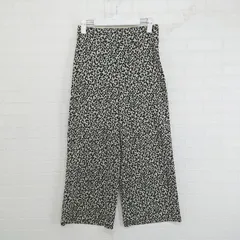 ◇ ZARA ザラ 総柄 ワイド パンツ サイズEUR M USA M MEX 28 ベージュ ブラック レディース E  【1303240027387】