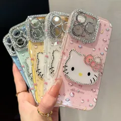 4色からお選び　スマホケース かわいい　キティ柄　iPhone17可愛い 落下防止 iPhone12　iPhone13 iPhone14 iPhone15　 iPhone16　キラキラ