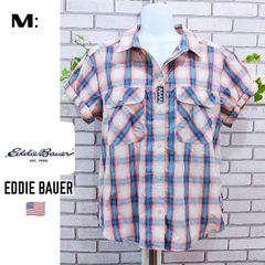 M■未使用■Eddie Bauer エディバウアー■スポーティ シャツ■チェック
