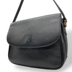 【美品】Burberrys バーバリー ショルダーバッグ レザー 黒 斜め掛け可能 ノバチェック 本革 クロスボディ ホースロゴ シャドーホース K12