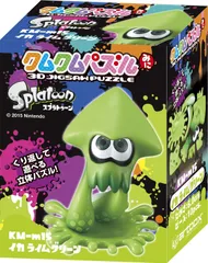 【新着商品】エンスカイ(ENSKY) スプラトゥーン イカ ライムグリーン 6cm クムクムパズル 立体パズル 10ピース KM-111