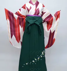 二尺袖着物 矢絣 紫（単品） 卒業式 袴（はかま） 洗える素材