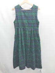 ◇ ◎●未使用● La-gemme ラジエム チェック柄 - ロング丈 ワンピース サイズfree グリーン系 レディース E  【1408060031078】