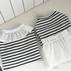 【SALE価格】マリン･シャツワンピ｜小型犬 犬服 春夏 韓国風 女の子 男の子 ドッグウェア ボーダー