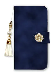 Galaxy S21 5G SC-51B SCG09 ケース 手帳型 ギャラクシーS21 スマホケース ビジュー パール デコ ストラップ付  おしゃれ 無地 大人 可愛い エレガント ブランド グリーン ブルー カラー08