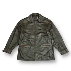 BEAMS Car Coach Jacket レザーカーコーチジャケット 革ジャン カバーオール ブルゾン 羊革 ビームス 11-18-0020-202 L 68721A4のサムネイル
