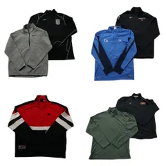 古着卸 まとめ売り ナイキ ハーフジップジャージ 7枚セット (メンズ M ) プルオーバー エアスポーツ スウォッシュ 中古 古着 NC2311