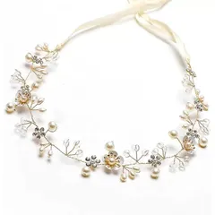 【人気商品】HUIKKJP 髪飾り 花冠 卒園式 髪飾り 女の子 卒園式 カチューシャ 成人式髪飾りカチューシャ パールシール 髪 髪飾り 子供 発表会