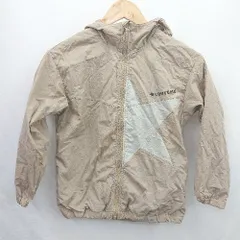 ◇ ⊂ CONVERSE コンバース 長袖 ナイロンフードジャケットブルゾン サイズ140 ベージュ系 キッズ E  【1506300021862】