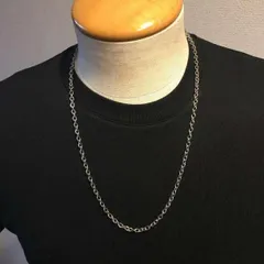 『60㎝』太め 3mm シルバーチェーンネックレス メンズ アクセサリー