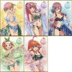 【中古】紙製品(キャラクター) 全5種セット ブラインドミニ色紙 「きゃらっとくじ 五等分の花嫁～summer vacation～」 P賞