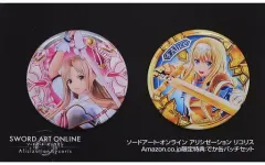 【中古】バッジ・ピンズ アリス＆アスナ でか缶バッジ2個セット 「PS4/Xbox Oneソフト ソードアート・オンライン アリシゼーション リコリス」 Amazon購入特典