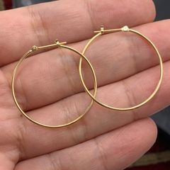 K18 フープピアス　1.1g 直径約2.9cm