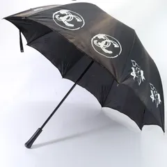 シャネル 雨傘 ココマーク カメリア ココシャネル アンブレラ 長傘 雨具 傘 ブラック 黒 レディース EFM L4-6【中古】のサムネイル