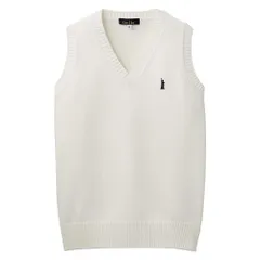 Size:M_Color:ホワイト×ネイビー(900) [EASTBOY] 2nd 綿混ベスト 1226002 レディース ホワイト×ネイビー(900) M