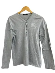 BURBERRY BLACK LABEL (バーバリーブラックレーベル) 長袖　ロングTシャツ ボーダー BMV45-801-04 グレー メンズ/004