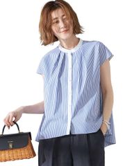 (シップス レディース) SHIPS for women WO:裾フレアフレンチスリーブブラウス 311520693 Blue2