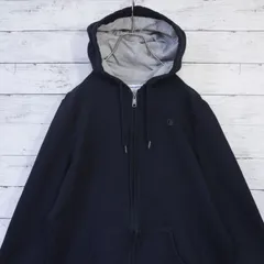 チャンピオン Champion 裏起毛 無地 目付き ツートン フード ジップアップ スウェットパーカー フーディー ブラック 黒 メンズ M-L相当 20202401