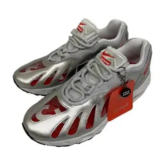 【東店80-1736-2507】【店舗併売】SUPREME × NIKE AIR MAX 96 METALLIC SILVER/SPEED RED/CLEAR CV7652-001 27cm