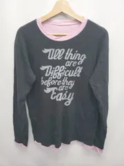 ◇ Θ JOURNAL STANDARD ジャーナルスタンダード コットン100％ 長袖 ロンＴ カットソー サイズL ブラック系 レディース E  【1507160005528】