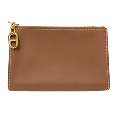 エルメス　シェーヌダンクル　ジップアンゴーGM　エトゥープ　刻印W（領収書原本） HERMES - HERMESエルメス ジップアンゴ II シェーヌダンクル