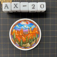 방수 스티커 국립 ​​공원 스테인드 글라스 스타일 일러스트 AX-20