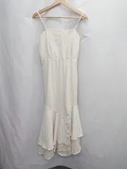 ◇ Θ OLIVE des OLIVE オリーブ デ オリーブ 無地 ノースリーブ 膝下丈 ワンピース サイズF ベージュ系 レディース E  【1505220008557】