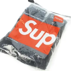 シュプリーム SUPREME Hanes Crew Socks 靴下 レッグウェア 4足セット クルーソックス ロゴ 6-12 黒 ブラック /CK26 ■GY11