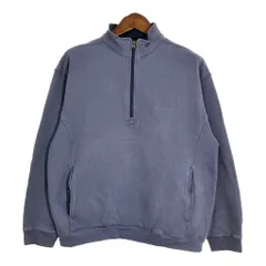 Columbia コロンビア ハーフジップ スウェット アウトドア ワンポイントロゴ ブルー (メンズ L) 中古 古着 T1078