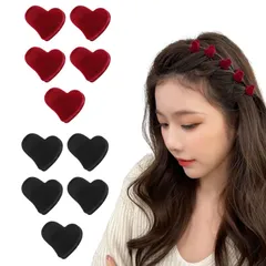 【在庫処分】ハート型 髪爪クリップ プチヘアクリップ ヘアアクセサリー 可愛い 髪飾り 前髪クリップ【10個セット】髪留め バンスクリップ Doyime
