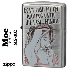 zippo (ジッポーライター)萌え MOE 銀イブシ エッチング クリヤーコート MS-KC きれい おしゃれ かわいい セクシー