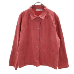 CHICO'S チコズ 90s 00s オールド 総刺繍 コットン ジャケット 2 ピンク系 レディース 古着