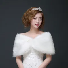 ショール レディース 厚手 ストール 大判 ファー 暖かい フェイクファー 冬 ボレロ 結婚式 パーティー 成人式 入学式 クリスマス niya01