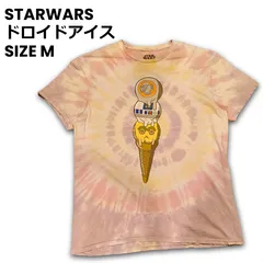 【M】STAR WARS スターウォーズ ドロイド アイス タイダイTシャツ ピンク系【古着】25016