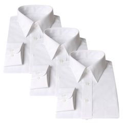 【新品・即日発送】アトリエ365 長袖 ワイシャツ 3枚セット 白 ホワイト イージーケア 形態安定 Yシャツ フォーマル 結婚式 葬式/at01-3s-ats